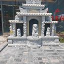 湖州芝麻白中国黑石材套墓 花岗岩墓碑