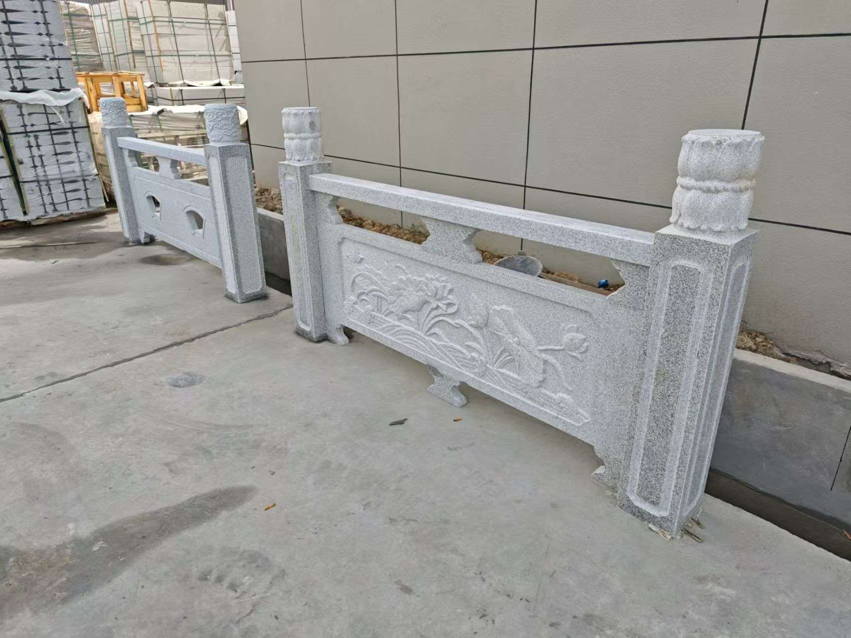 湖州芝麻白河道栏杆 石材栏杆