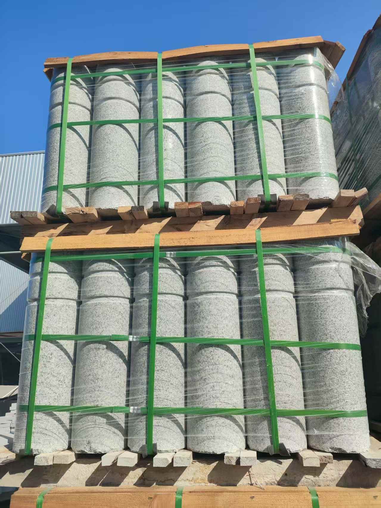 湖州挡车柱芝麻白 挡车石