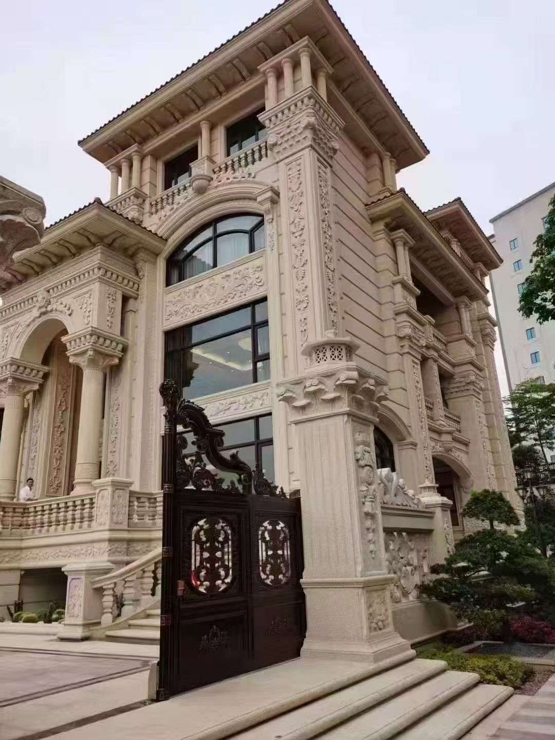 湖州黄金麻别墅外墙异形定制