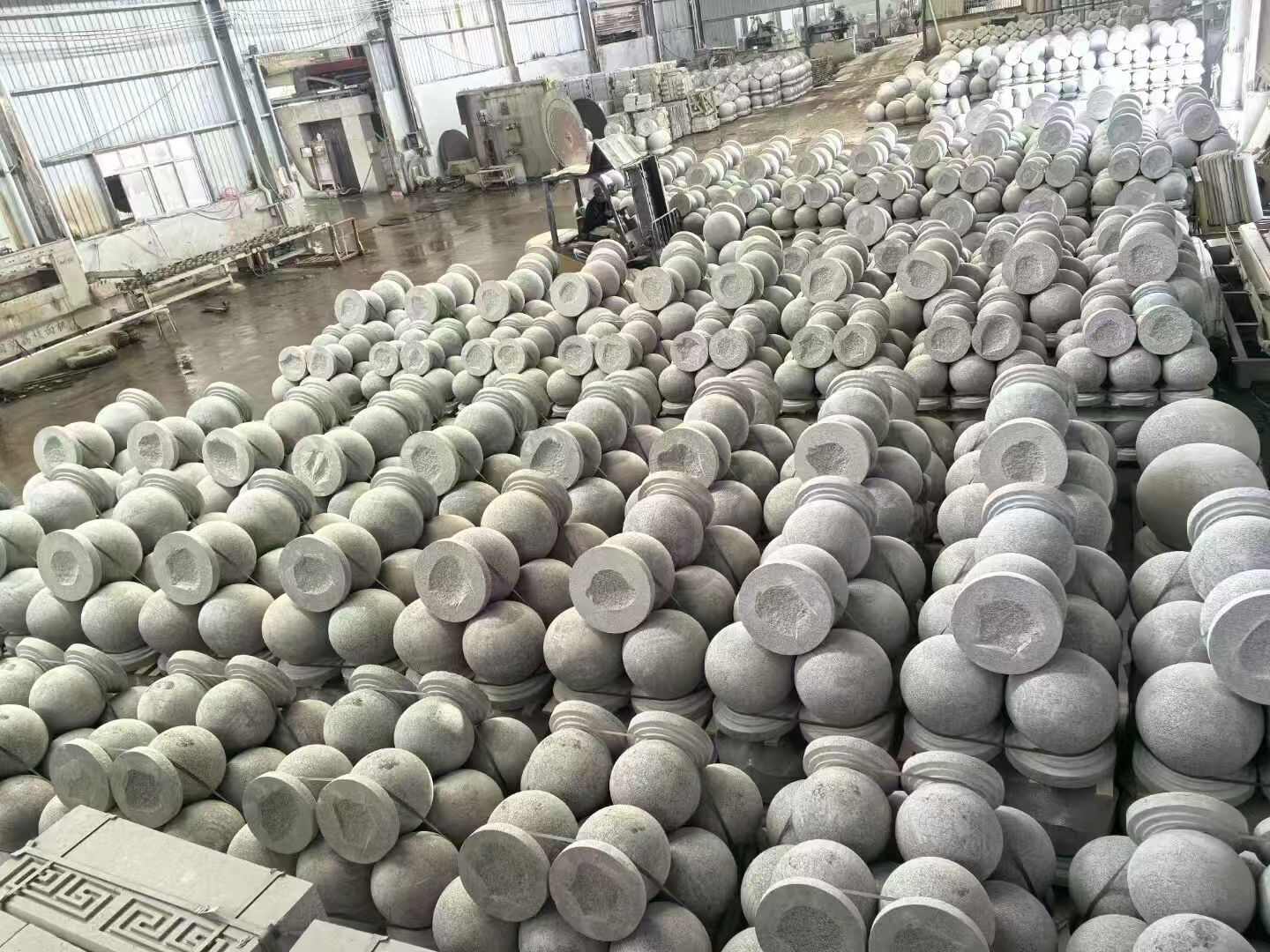 湖州芝麻白圆球 石球 挡车球